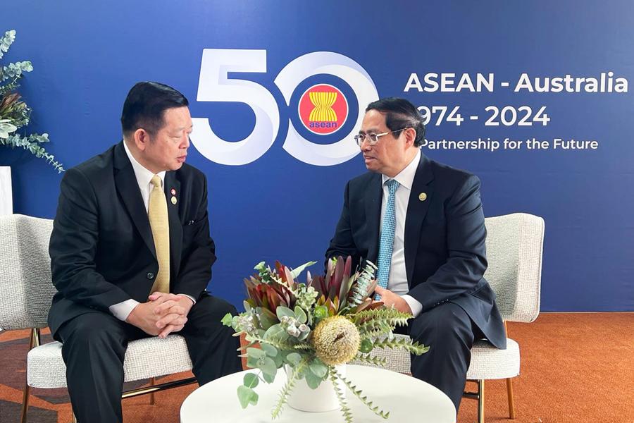 Thủ tướng Phạm Minh Ch&iacute;nh gặp Tổng Thư k&yacute; ASEAN - Ảnh: VGP