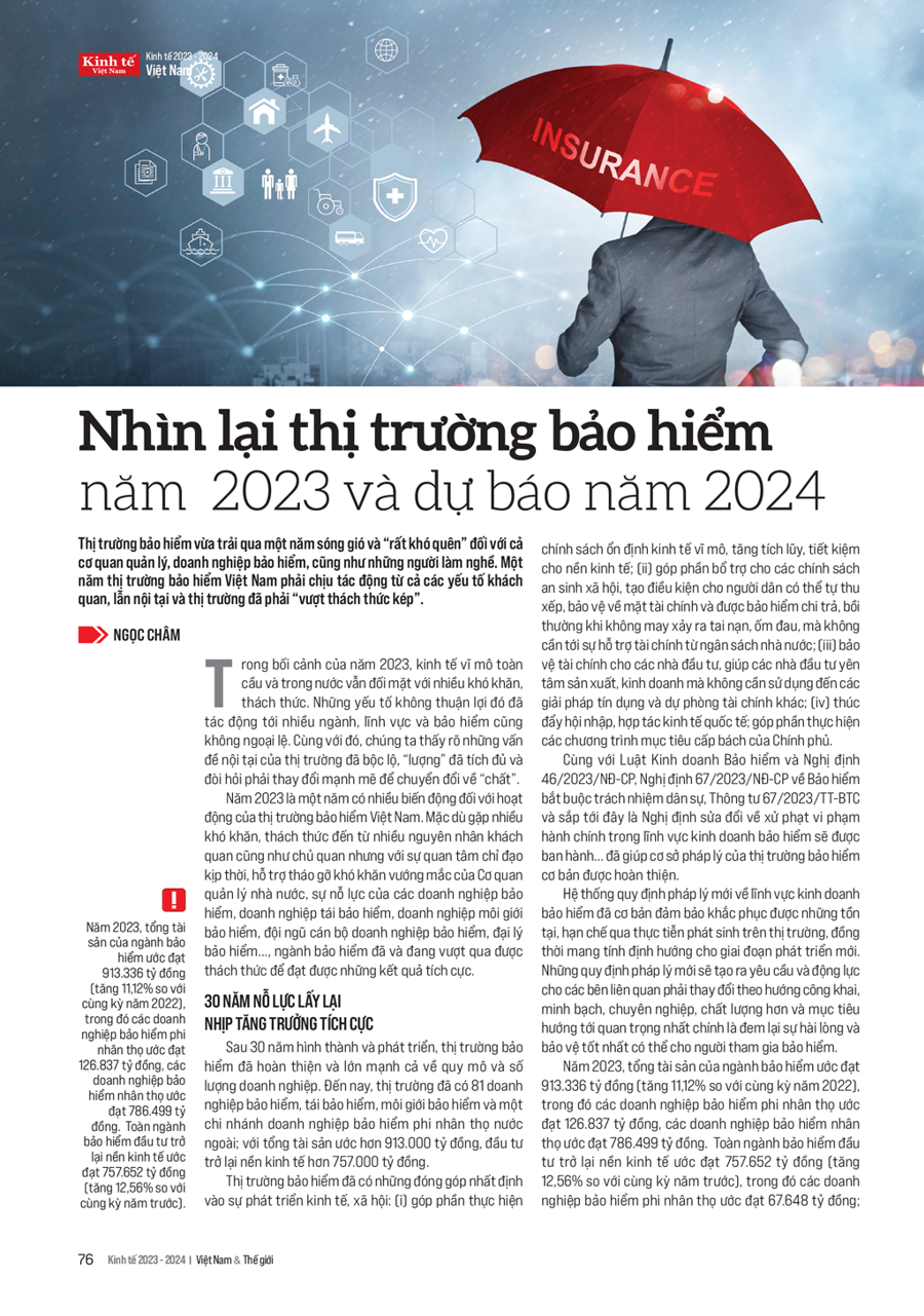 Nhìn lại thị trường bảo hiểm năm  2023 và dự báo năm 2024 - Ảnh 2