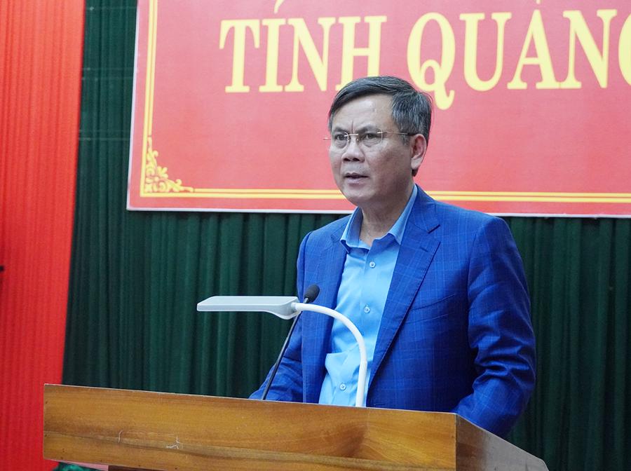 Chủ tịch UBND tỉnh Quảng B&igrave;nh Trần Thắng ph&aacute;t biểu chỉ đạo tại hội nghị