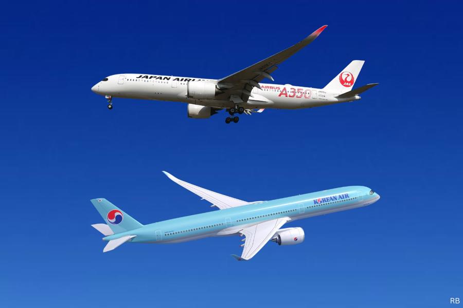 Airbus mới đ&acirc;y đ&atilde; b&aacute;n được hơn 60 m&aacute;y bay cho hai h&atilde;ng h&agrave;ng kh&ocirc;ng Nhật Bản, H&agrave;n Quốc.