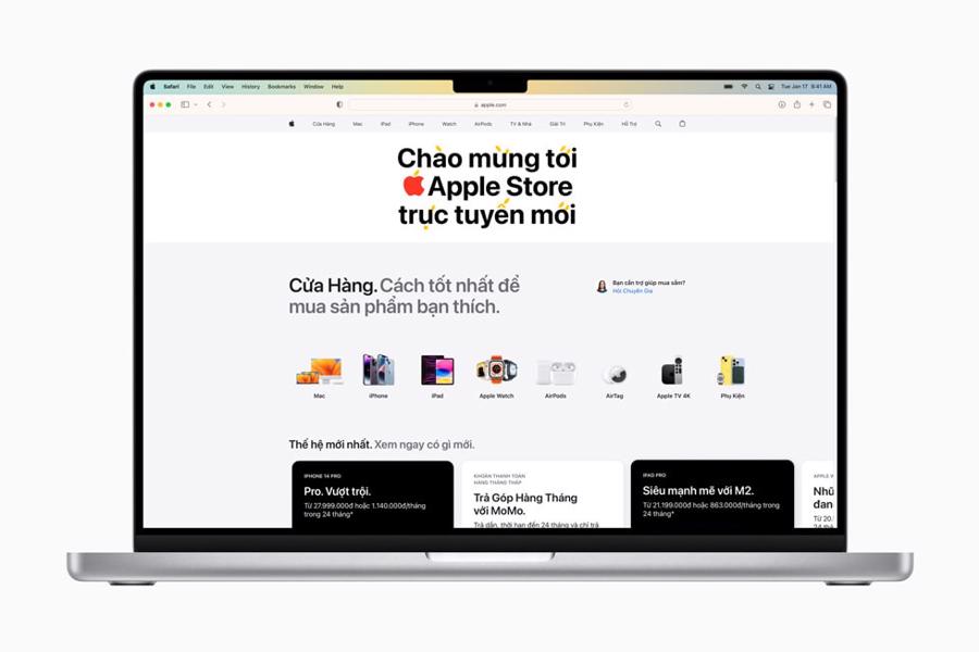 Apple Store online đ&atilde; được ch&iacute;nh thức mở cửa từ ng&agrave;y 18/5&nbsp;tại Việt Nam