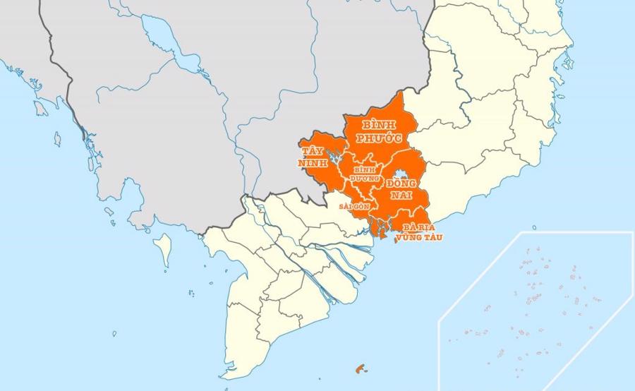 Vietnam's Southeast provinces. (Photo source: internet.)