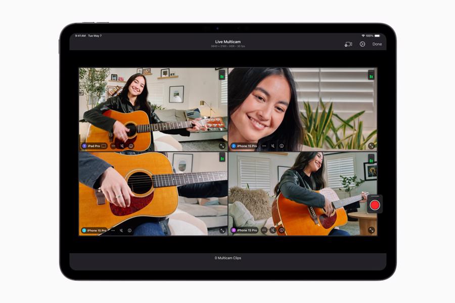 Final Cut Pro for iPad 2 delivers Live Multicam. (Photo source: Apple.)