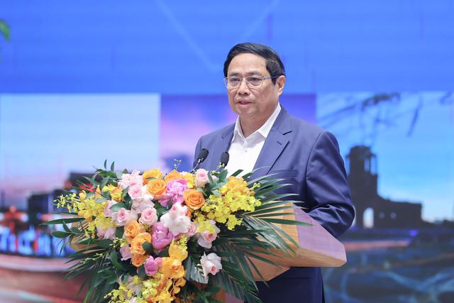 Prime Minister Pham Minh Chinh addressing the Council conference. (Photo source: VGP.)