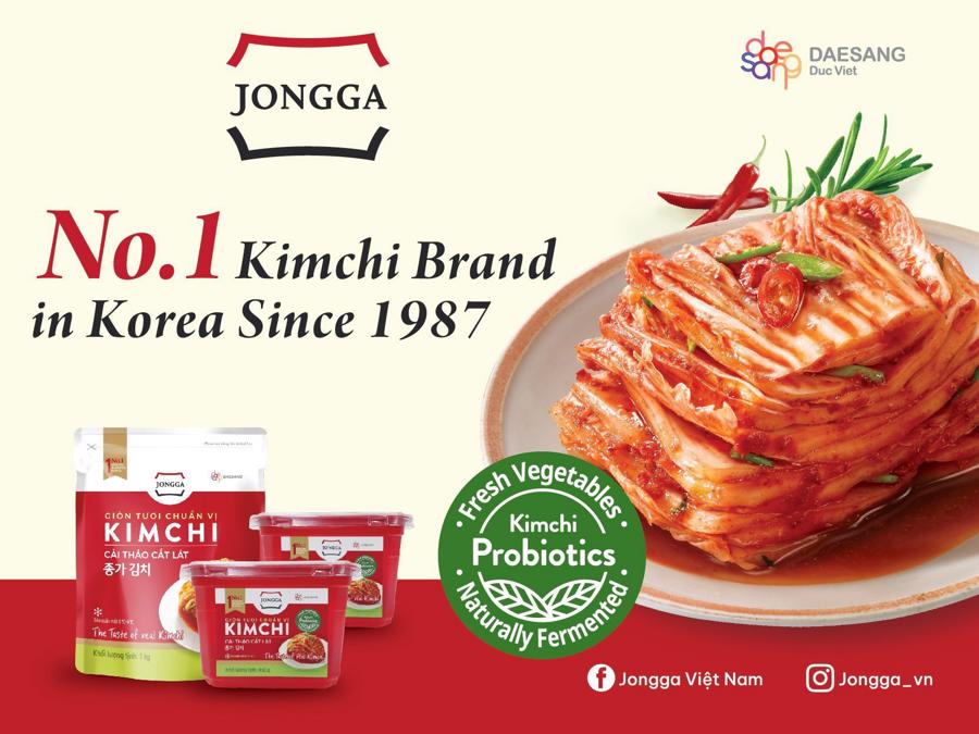 Kimchi Jongga - Thương hiệu số 1 H&agrave;n Quốc - được sản xuất từ năm 1987.