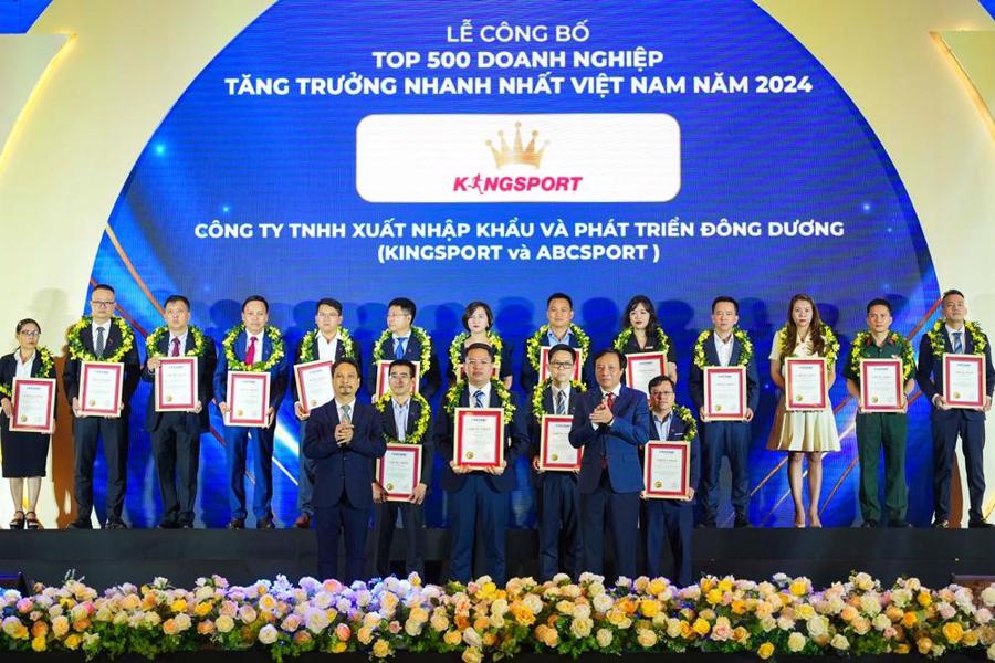 KingSport được vinh danh trong Top 500 Doanh nghiệp tăng trưởng nhanh nhất Việt Nam (FAST500).