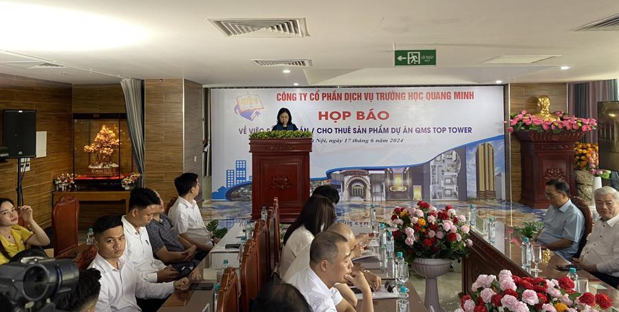 To&agrave;n cảnh họp b&aacute;o c&ocirc;ng bố mở&nbsp;b&aacute;n dự &aacute;n QMS Top Tower