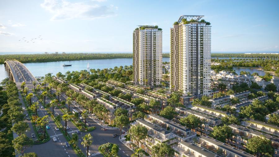 Seaview Residences gồm 2 t&ograve;a th&aacute;p cao 30 tầng.