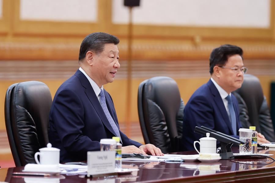 Thủ tướng Phạm Minh Chính hội kiến Tổng Bí thư, Chủ tịch nước Trung Quốc Tập Cận Bình - Ảnh 1