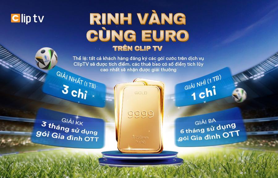 Bán kết Euro 2024 đến gần, tham gia nhận thưởng cực to từ chương trình “Rinh vàng cùng ClipTV” - Ảnh 1