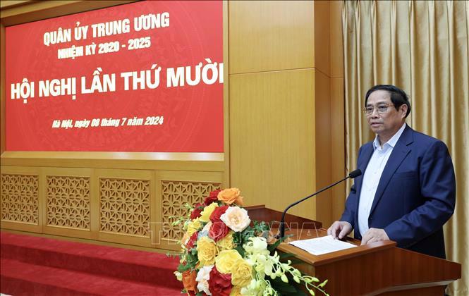 Thủ tướng Ch&iacute;nh phủ Phạm Minh Ch&iacute;nh ph&aacute;t biểu tại hội nghị - Ảnh: TTXVN