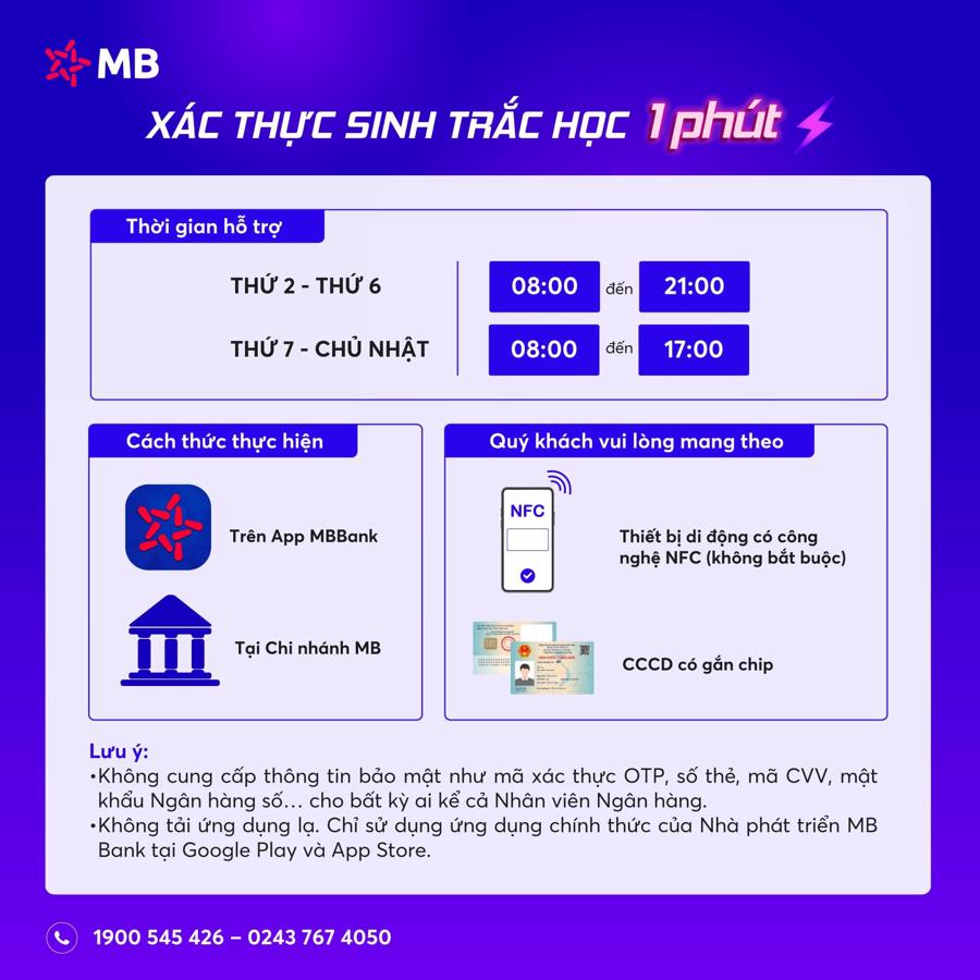 MB tặng 30.000 đồng cho khách hàng mới xác thực sinh trắc học thành công - Ảnh 1