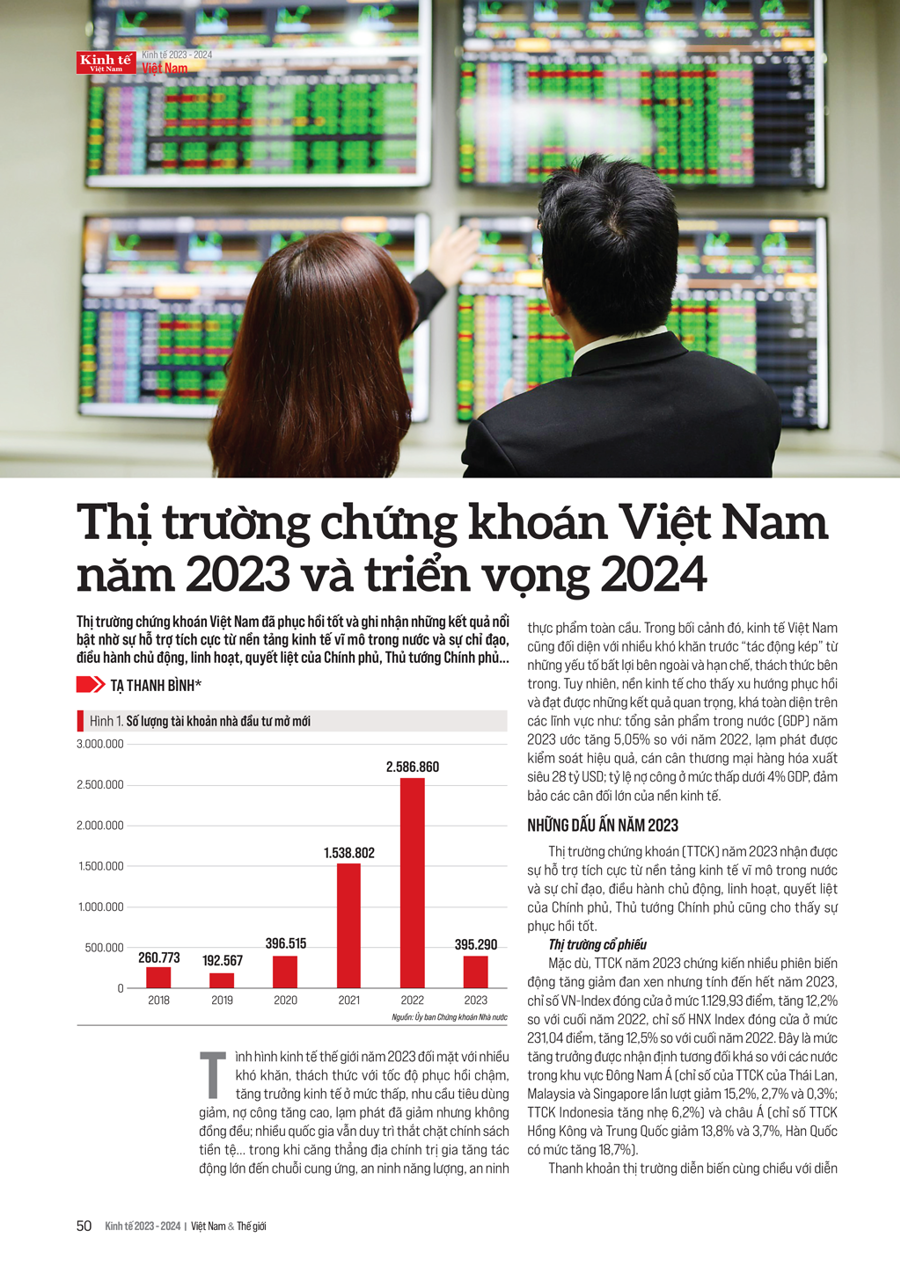 Thị trường chứng khoán Việt Nam năm 2023 và triển vọng 2024 - Ảnh 2