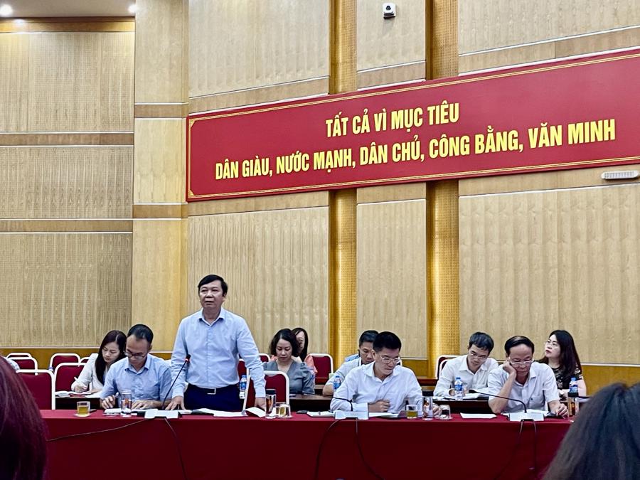 &Ocirc;ng&nbsp;Trần Mạnh H&agrave;,&nbsp;Vụ trưởng Vụ&nbsp;Kiểm so&aacute;t chi (Kho bạc Nh&agrave; nước) ph&aacute;t biểu tại buổi họp b&aacute;o.