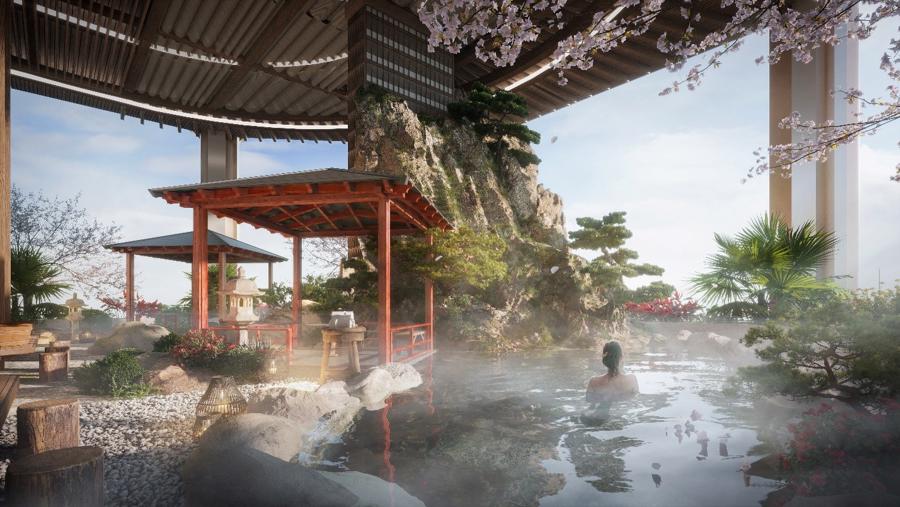 Sky Onsen, đặc quyền nghỉ dưỡng tr&ecirc;n m&acirc;y, chăm s&oacute;c sức khỏe chuy&ecirc;n s&acirc;u v&agrave; thưởng l&atilde;m tầm tầm nh&igrave;n đế vương tại Golden Crown Hai Phong.