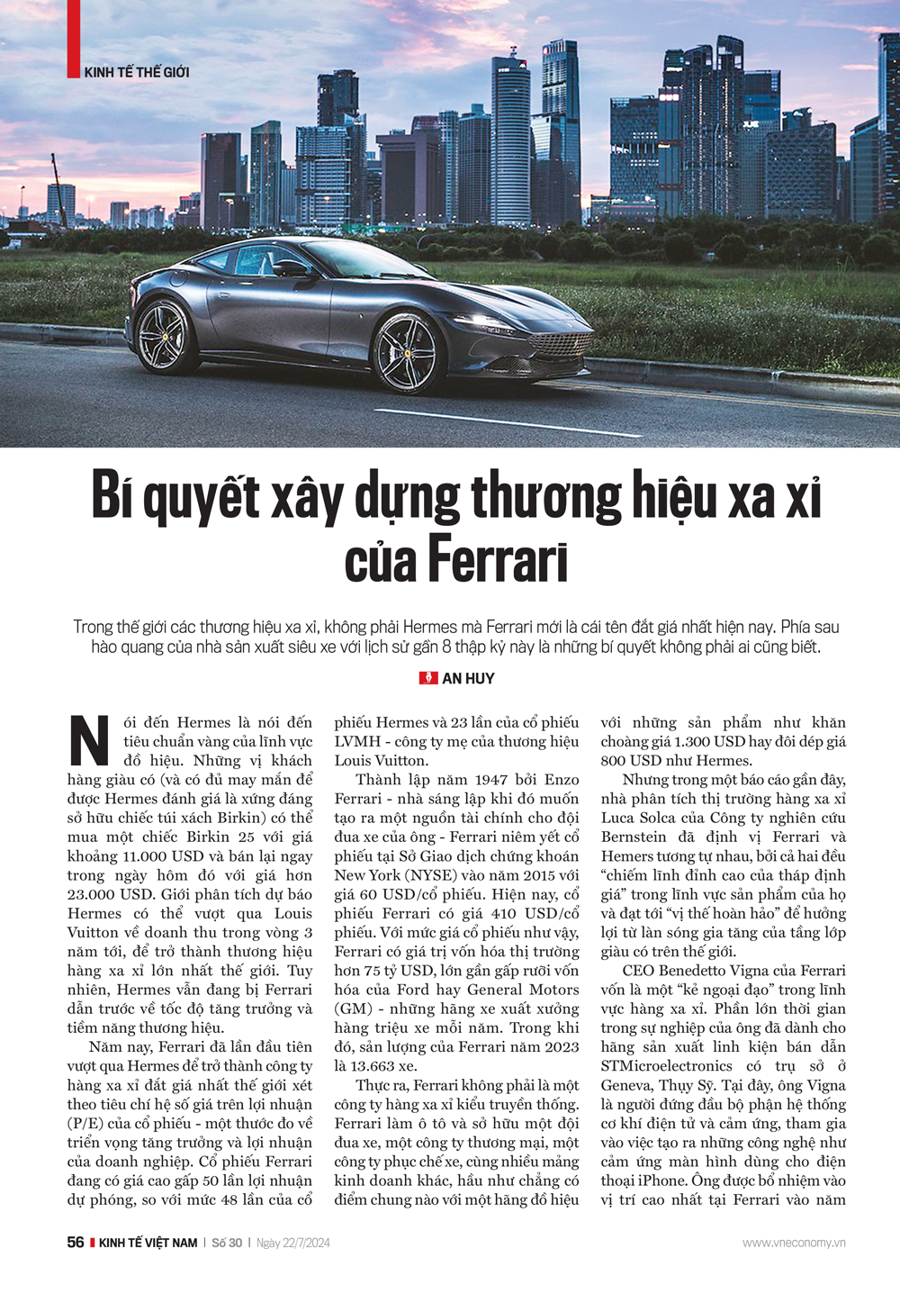 Bí quyết xây dựng thương hiệu xa xỉ của Ferrari - Ảnh 1