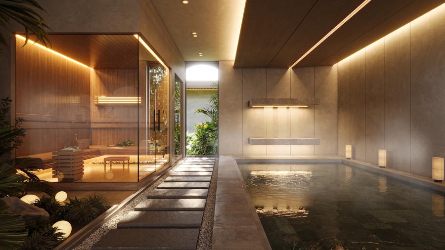 Tổ hợp wellness clubhouse 3.000m2 - nơi chăm s&oacute;c sức khỏe d&agrave;nh cho cư d&acirc;n.