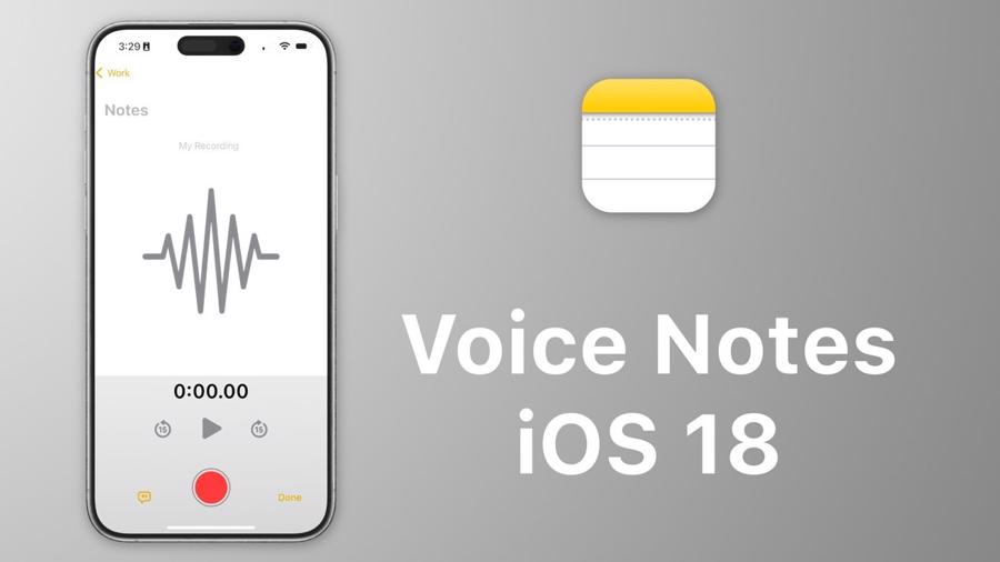 Apple Intelligence cho ph&eacute;p thu &acirc;m v&agrave; t&oacute;m tắt th&agrave;nh văn bản theo thời gian thực trong Notes.&nbsp;