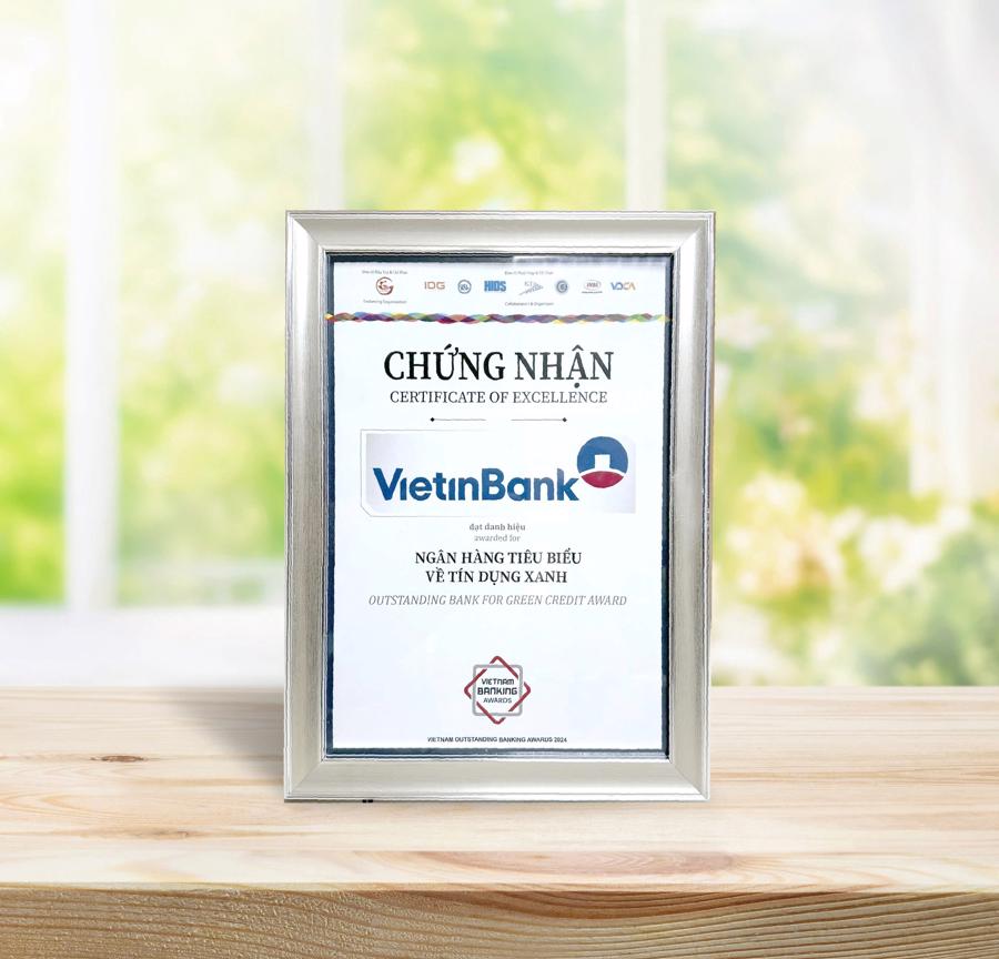 VietinBank - Ngân hàng tiêu biểu về tín dụng xanh 2024.