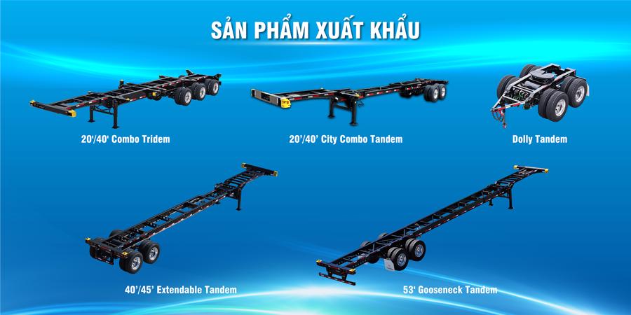 Sản phẩm sơ mi rơ mo&oacute;c xuất khẩu của Thaco Trailers.