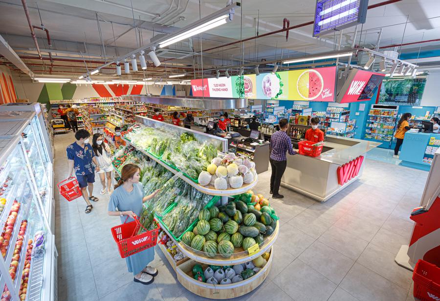 A WinMart supermarket with a wide variety of products displayed based on a large database.&nbsp;Photo courtesy of Masan