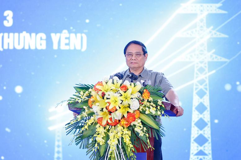 Prime Minister Pham Minh Chinh addressing the inauguration ceremony&nbsp;&nbsp;at the main venue in northern Hung Yen province (Source: VGP)