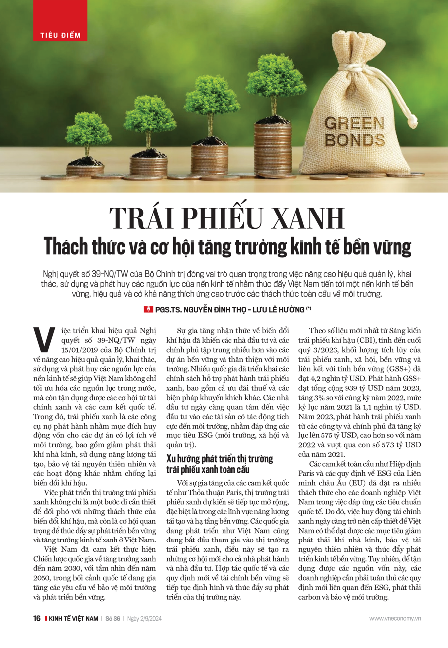 Trái phiếu xanh: Thách thức và cơ hội tăng trưởng kinh tế bền vững - Ảnh 1