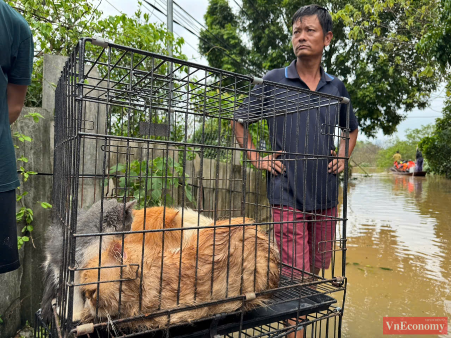 Những cư d&acirc;n sống dọc bờ s&ocirc;ng giờ d&otilde;i theo d&ograve;ng nước d&acirc;ng l&ecirc;n với sự lo &acirc;u, khi mưa lớn vẫn tiếp diễn v&agrave; s&ocirc;ng Hồng vẫn cuồn cuộn kh&ocirc;ng ngừng.