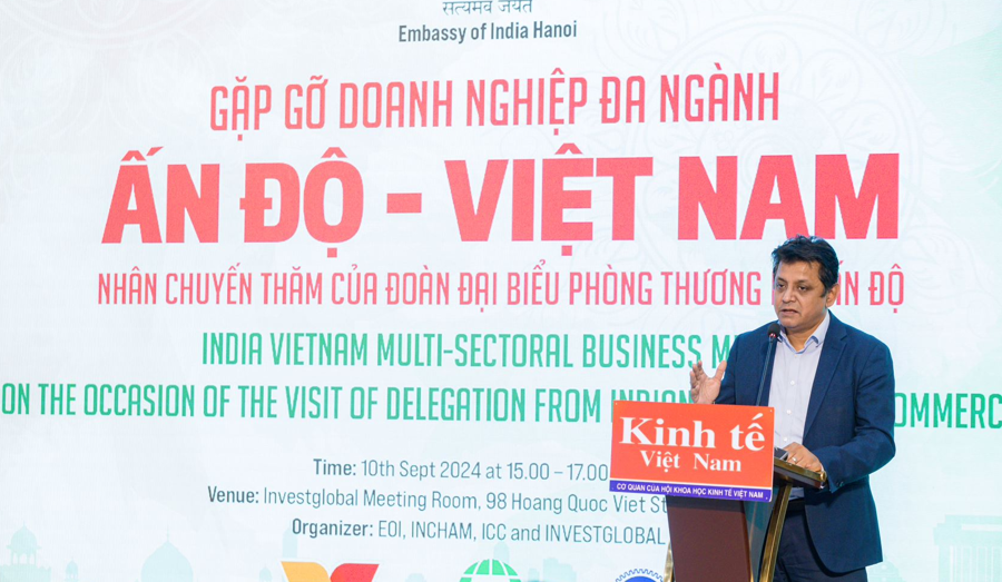 Chia sẻ tại sự kiện, &ocirc;ng Indronil Sengupta, Chủ tịch Ph&ograve;ng Thương mại Ấn Độ tại Việt Nam (INCHAM), cho biết&nbsp;nhiều doanh nghiệp Ấn Độ đ&atilde; v&agrave; đang t&igrave;m nguồn cung từ Việt Nam cũng như nhiều doanh nghiệp Việt Nam ng&agrave;y c&agrave;ng quan t&acirc;m đối với nguồn cung từ Ấn Độ.&nbsp;