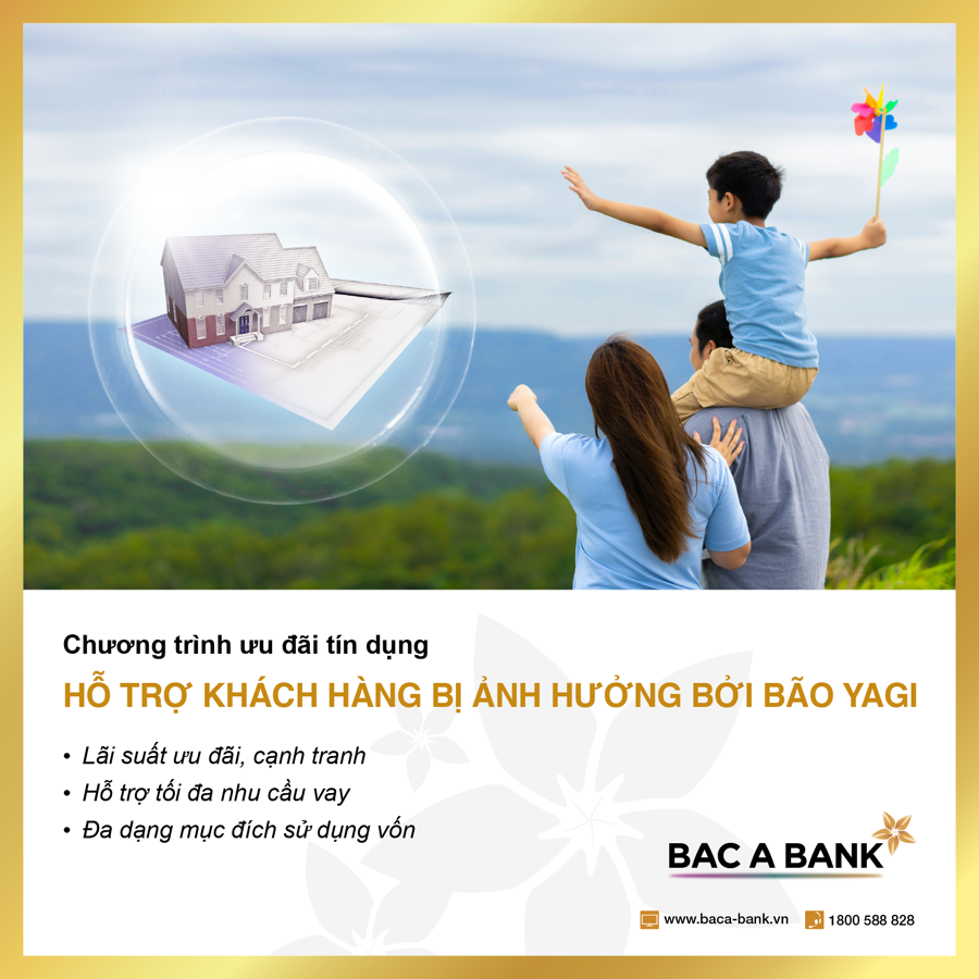 BAC A BANK giảm lãi vay, đồng hành cùng khách hàng chịu ảnh hưởng bởi bão Yagi  - Ảnh 1