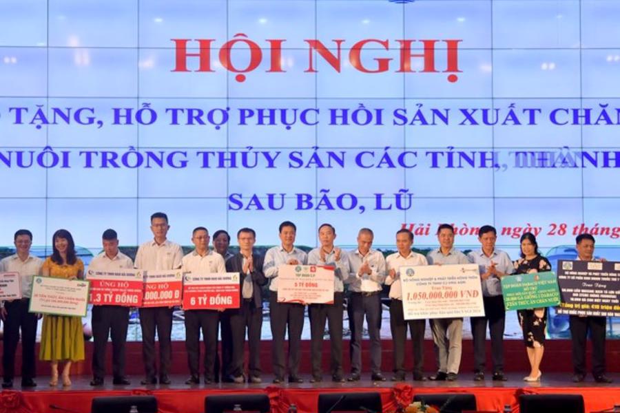 C&aacute;c doanh nghiệp ủng hộ hỗ trợ kh&ocirc;i phục sản xuất trong lĩnh vực chăn nu&ocirc;i v&agrave; nu&ocirc;i trồng thuỷ sản.