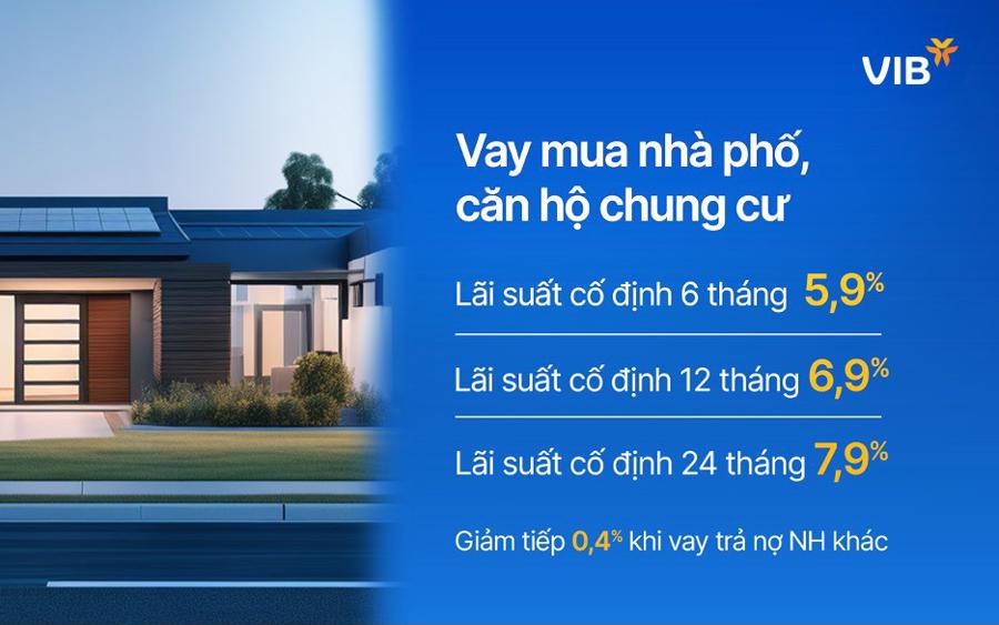 Giải pháp linh hoạt bậc nhất thị trường  từ VIB hỗ trợ vay mua nhà phố, mua căn hộ - Ảnh 1