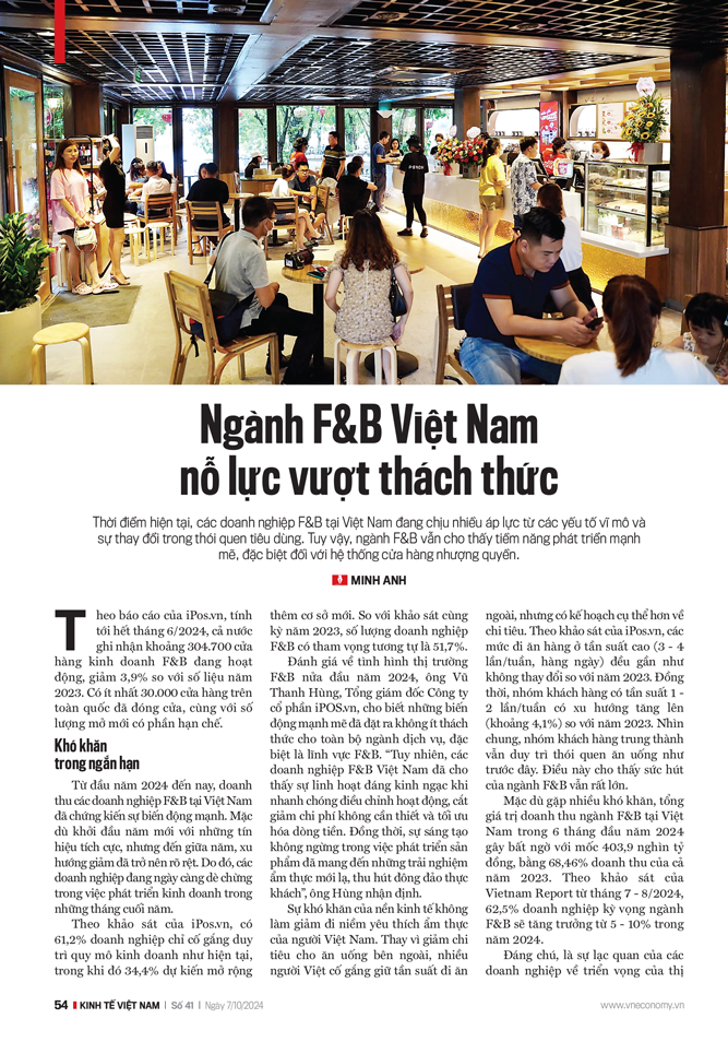 Ngành F&B Việt Nam nỗ lực vượt thách thức - Ảnh 1