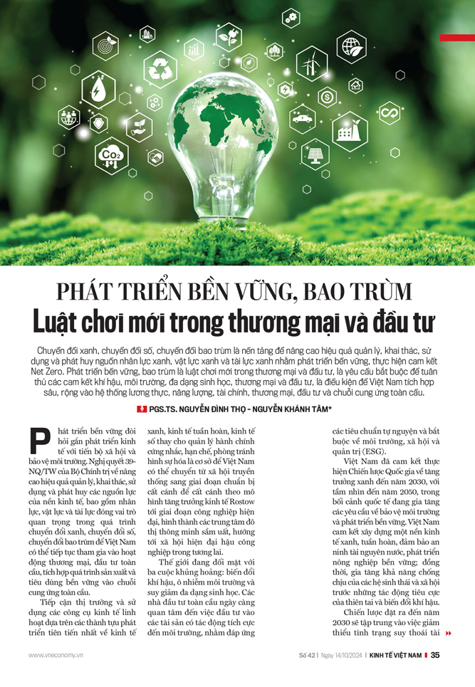 Phát triển bền vững, bao trùm: Luật chơi mới trong thương mại và đầu tư - Ảnh 5