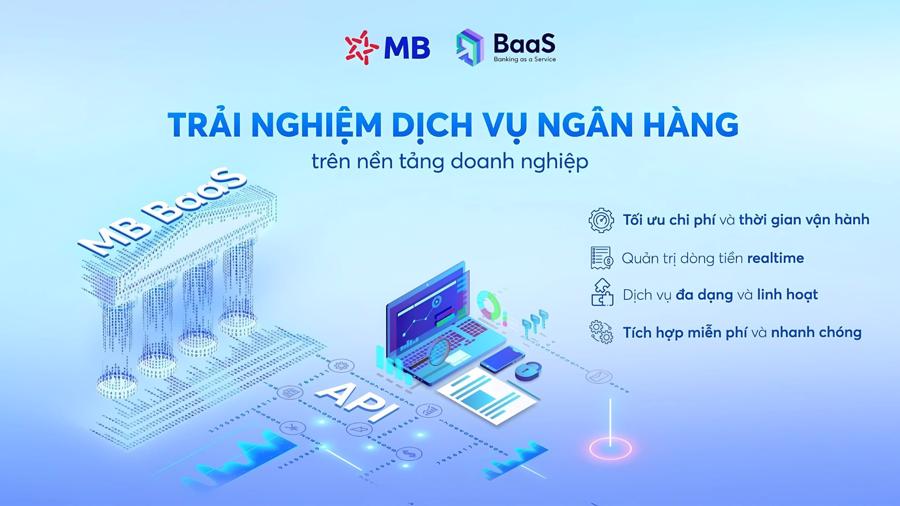 Với hệ thống hơn 1.200 API phong ph&uacute; nhất thị trường, MB đang khẳng định vị thế ti&ecirc;n phong trong cung cấp dịch vụ BaaS, mang lại kết nối linh hoạt v&agrave; tiện &iacute;ch t&agrave;i ch&iacute;nh to&agrave;n diện cho doanh nghiệp, trong đ&oacute; c&oacute; nhiều đối t&aacute;c lớn.