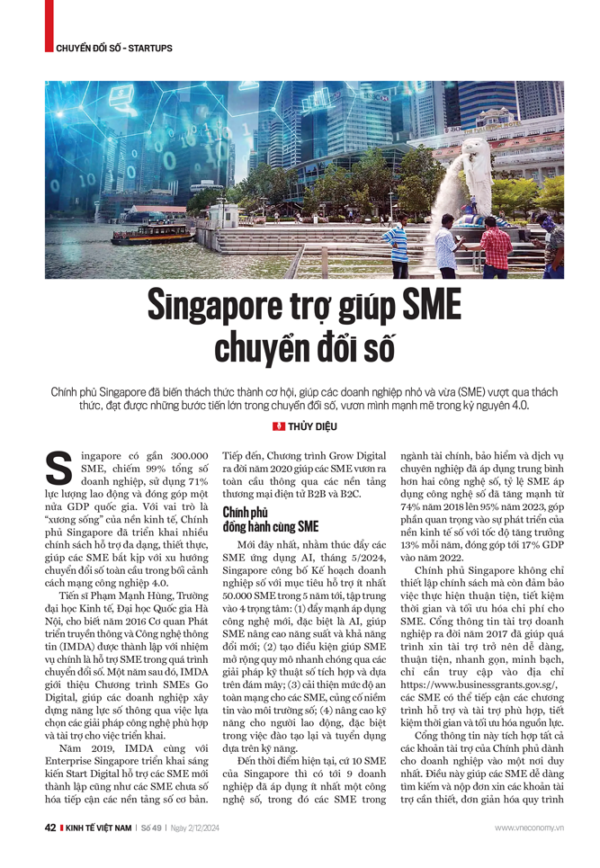 Singapore “mở đường” cho doanh nghiệp SME chuyển đổi số - Ảnh 1