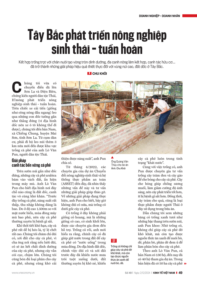 Tây Bắc phát triển nông nghiệp sinh thái - tuần hoàn  - Ảnh 1