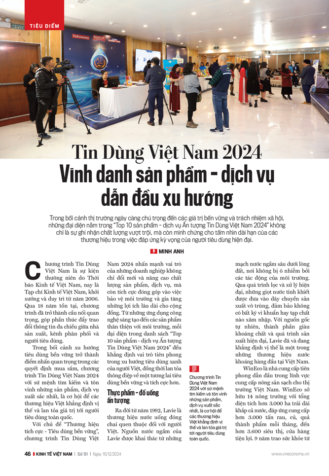 Tin Dùng Việt Nam 2024: Vinh danh sản phẩm - dịch vụ dẫn đầu xu hướng - Ảnh 12