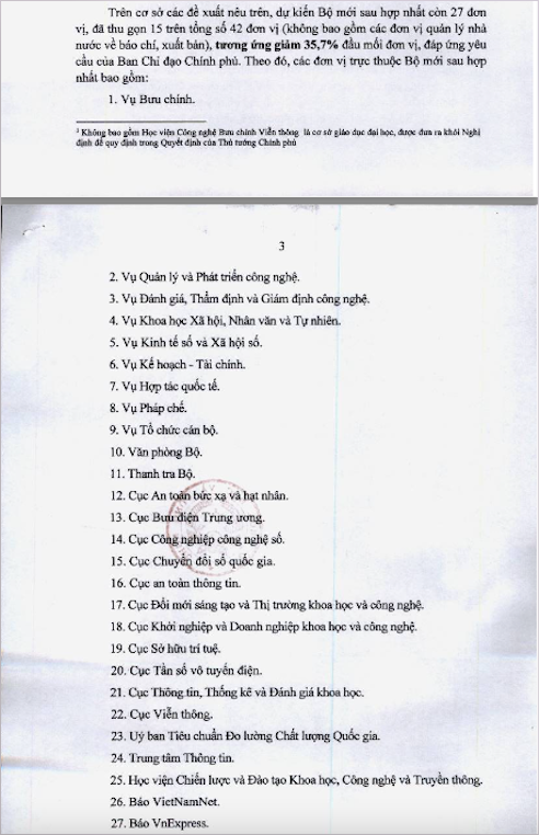Hợp nhất hai bộ Thông tin và Truyền thông, Khoa học và Công nghệ: Bộ mới dự kiến còn 27 đơn vị - Ảnh 1