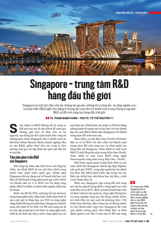 Singapore - trung tâm R&D hàng đầu thế giới - Ảnh 1