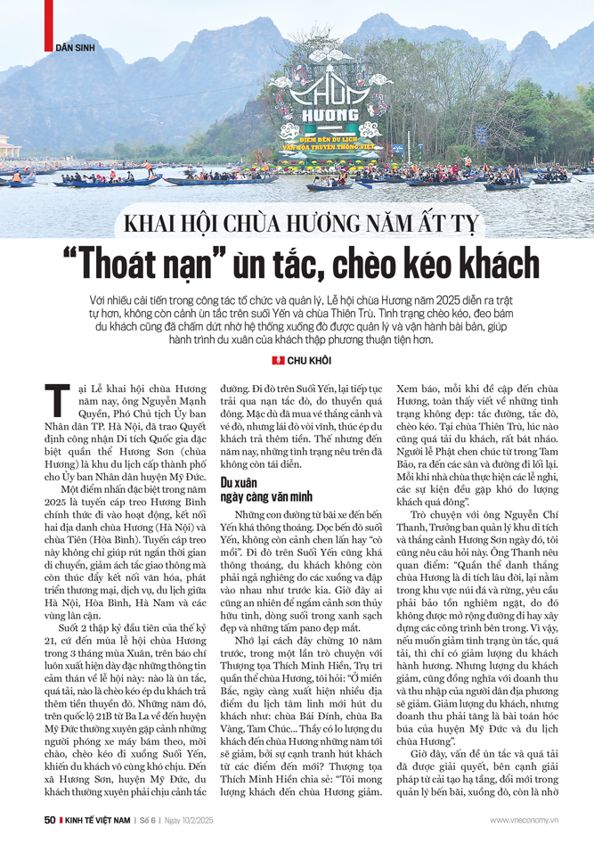 Khai hội chùa Hương năm Ất Tỵ: “Thoát nạn” ùn tắc, chèo kéo khách - Ảnh 1