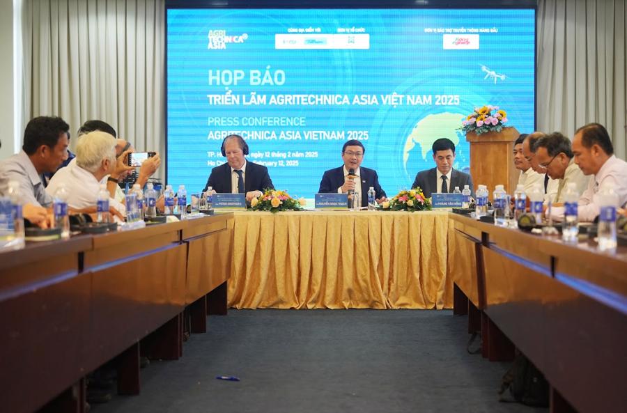 Họp b&aacute;o c&ocirc;ng bố chuỗi triển l&atilde;m - hội thảo AGRITECHNICA Asia Việt Nam 2025.