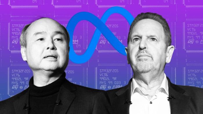 Người s&aacute;ng lập SoftBank Masayoshi Son v&agrave; CEO Arm Rene Haas.