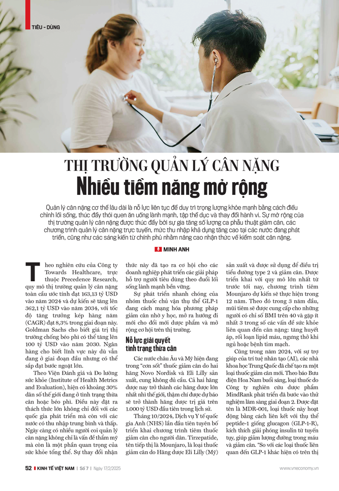 Thị trường quản lý cân nặng: Nhiều tiềm năng mở rộng - Ảnh 1