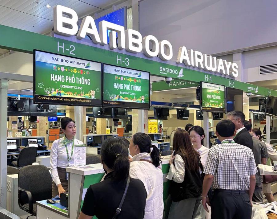 Bamboo Airways l&agrave; h&atilde;ng c&oacute; tỷ lệ bay đ&uacute;ng giờ cao nhất trong dịp Tết Nguy&ecirc;n đ&aacute;n.