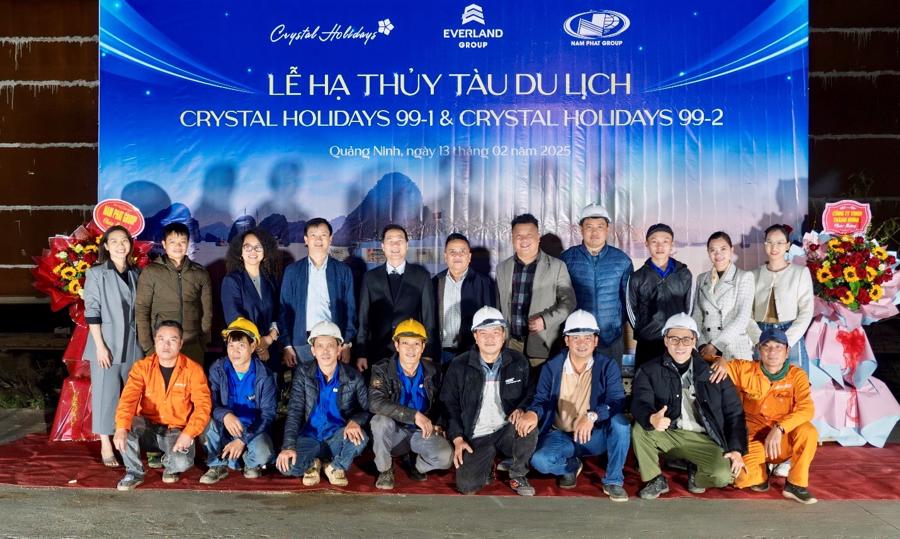 Lễ hạ thủy 2 t&agrave;u du lịch Crystal Holidays 99-1 v&agrave; 99-2 được tổ chức ng&agrave;y 13/2/2025.