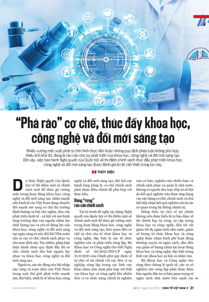 “Phá rào” cơ chế, thúc đẩy khoa học, công nghệ và đổi mới sáng tạo - Ảnh 3