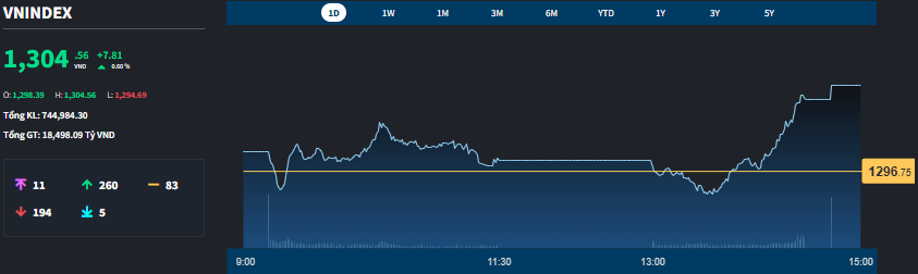 VN-Index đột phá mốc 1300, cổ phiếu chứng khoán thăng hoa - Ảnh 1