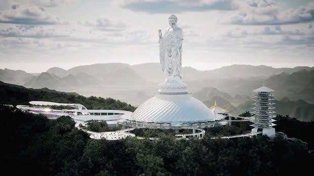 Tượng Phật cao nhất thế giới trên đỉnh Ngàn Nưa có gì đặc biệt - Ảnh 1