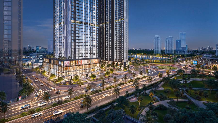 Trung tâm thương mại cùng shop apartment sôi động tại The Matrix One Premium.